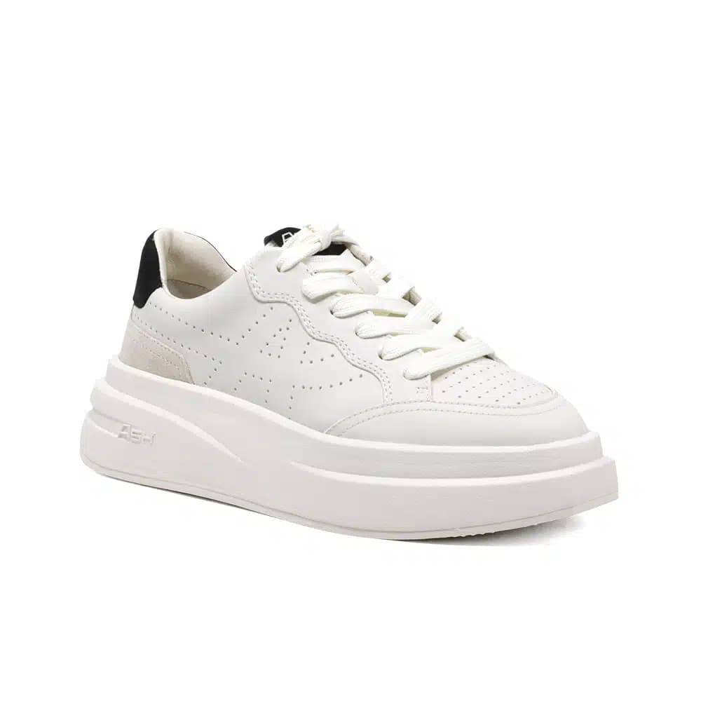 ASH IMPULS ECO PLATFORM LADIES TRAINERS BLACK AND WHITE