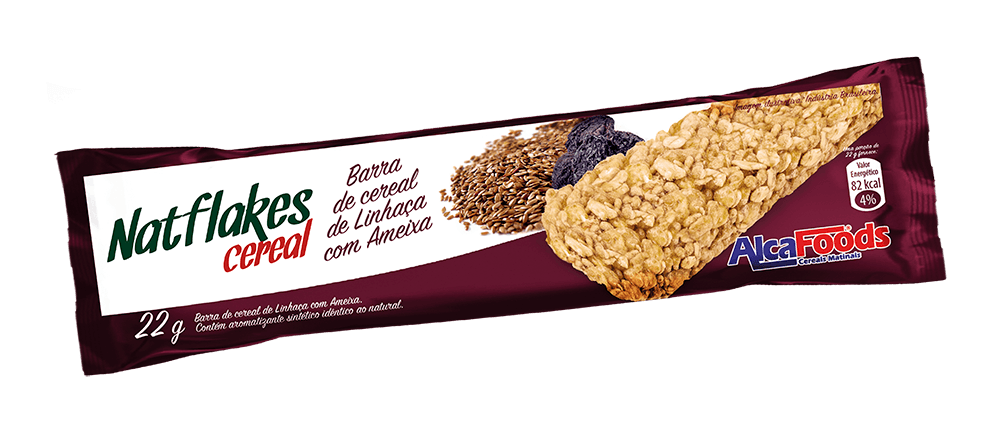 Flaxseed cereal bar with plum