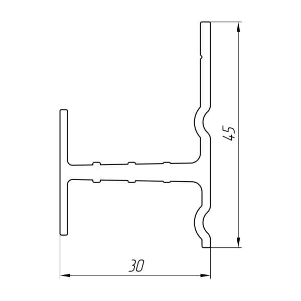Aluminum Profile For Ventilated Facades Ат-821