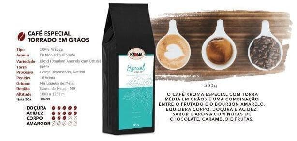 Café Kroma Especial Torrado em Grãos