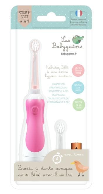 Brosse à dents sonique Les Babygators Framboise