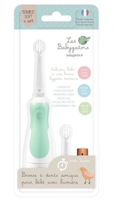 Brosse à dents sonique Les Babygators Sauge