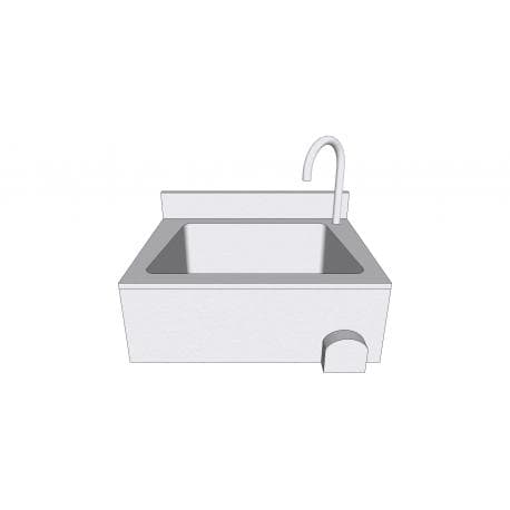 Lave-mains en inox de luxe avec commande fémorale