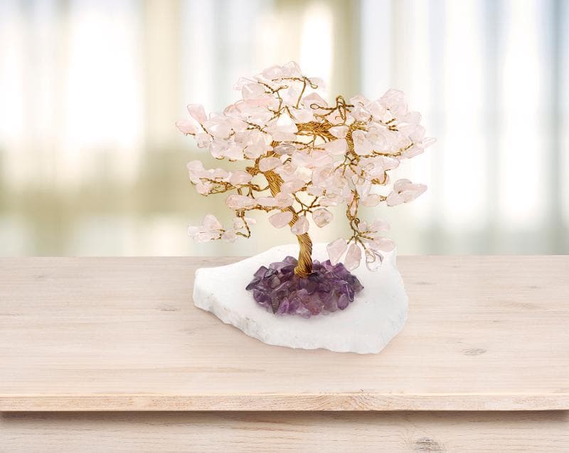 Arbre De Vie Pierres - Quartz Rose