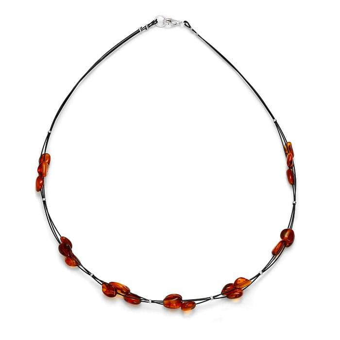 Collier Câble Ambre Cognac