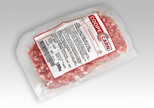 Picada burger meat congelada de cerdo, vacuno y mixta