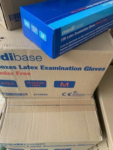 100 Gants D'examens À Usage Unique Ce En Latex Poudré