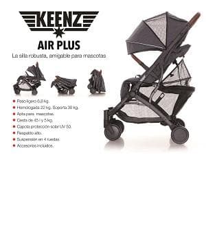 Silla de paseo para bebes y niños amigable para mascotas