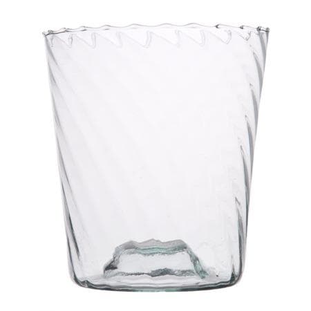 Glass flowerpot DS-1 optic twisted for orchid flower...