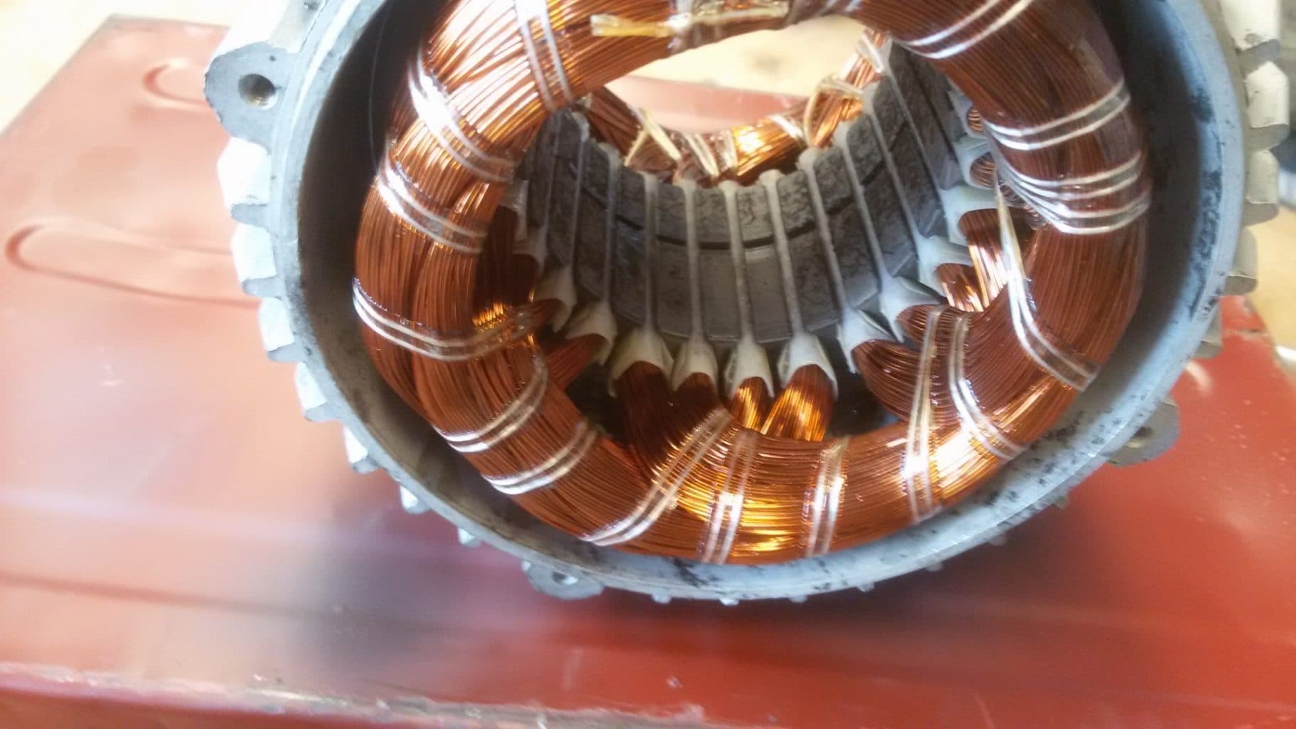 enrolamento de bobinas de motor