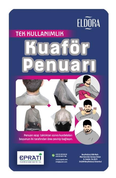 TEK KULLANIMLIK BERBER ÖNLÜĞÜ/DISPOSABLE BARBER CAPE