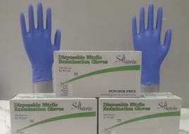 Gants nitrile non poudrés