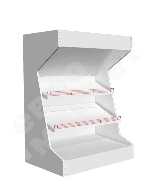 Metal retail shelving