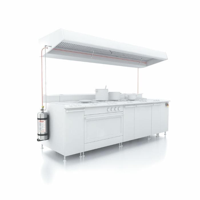Fire extinguishing systems for kitchen equipment