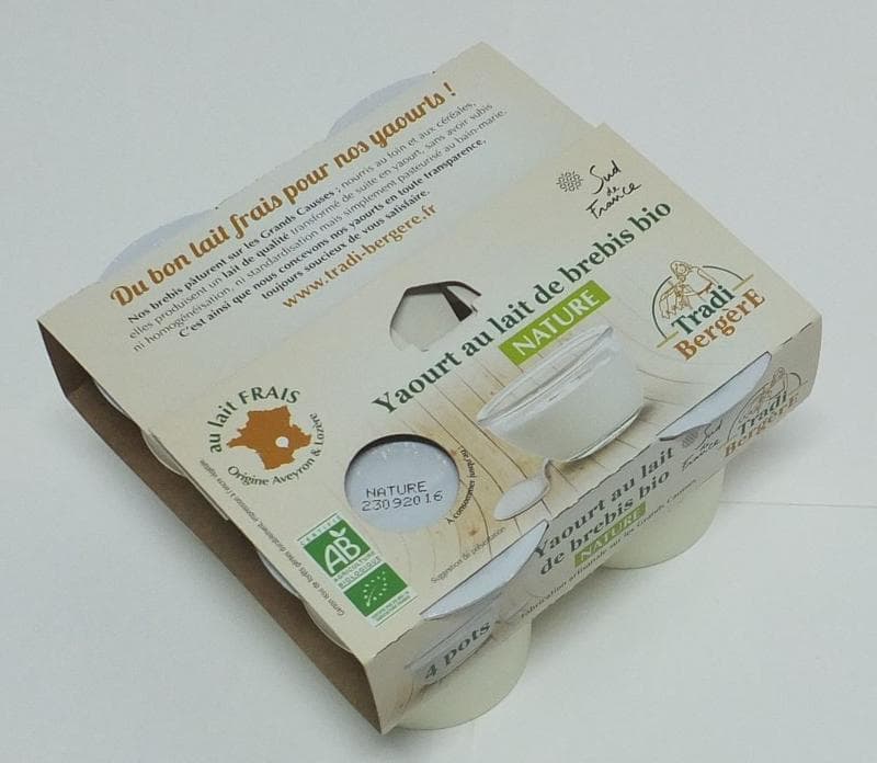 YAOURT AU LAIT DE BREBIS BIO NATURE (PACK 4 X 100GRS)