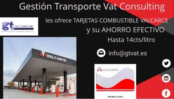 TARJETA COMBUSTIBLE VALCARCE