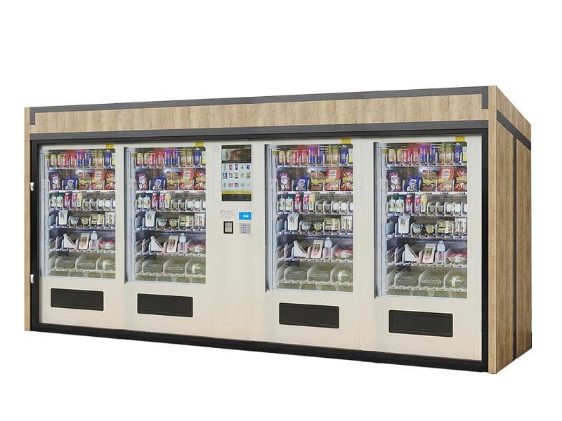 SHOPS24 - Kiosque blindé pour 4 distributeurs