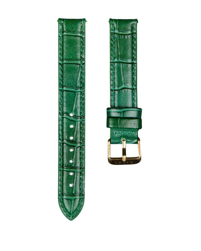 Bracelet Cuir Vert "effet Croco"