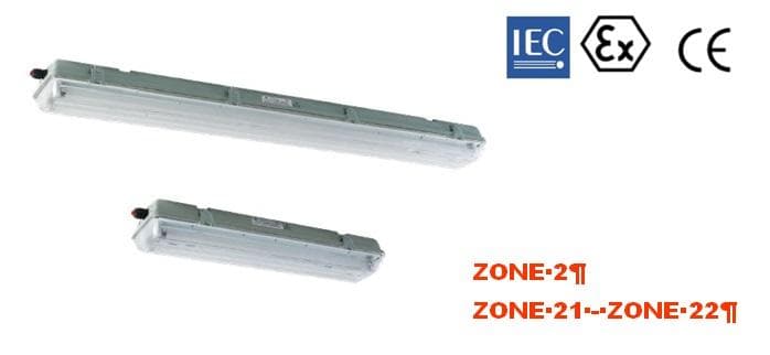 Luminaire à Sécurité Augmenté ATEX IP66 à éclairage Leds