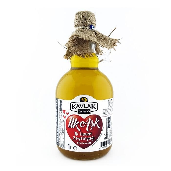 Kavlak İlk Hasat Soğuk Sıkım Zeytinyağı 1 Lt (Gallone Cam Şi