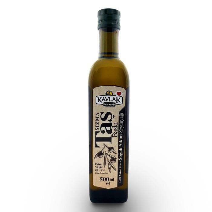 Kavlak Taş Baskı Soğuk Sıkım Zeytinyağı 500 Ml Marasca Cam Ş