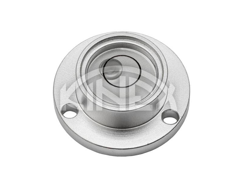 Circular vial with mounting holes - silver anodized