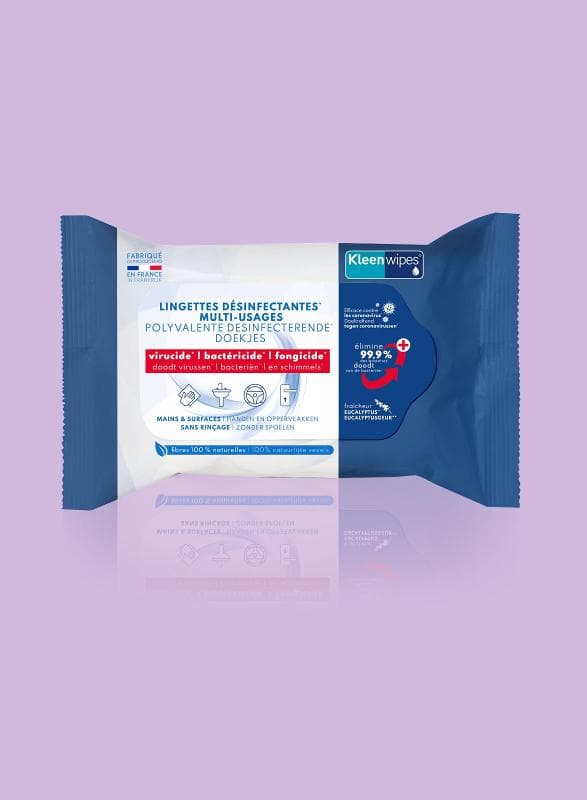 Kleenwhipes® x 12 - Lingettes virucides désinfectantes multi-surfaces