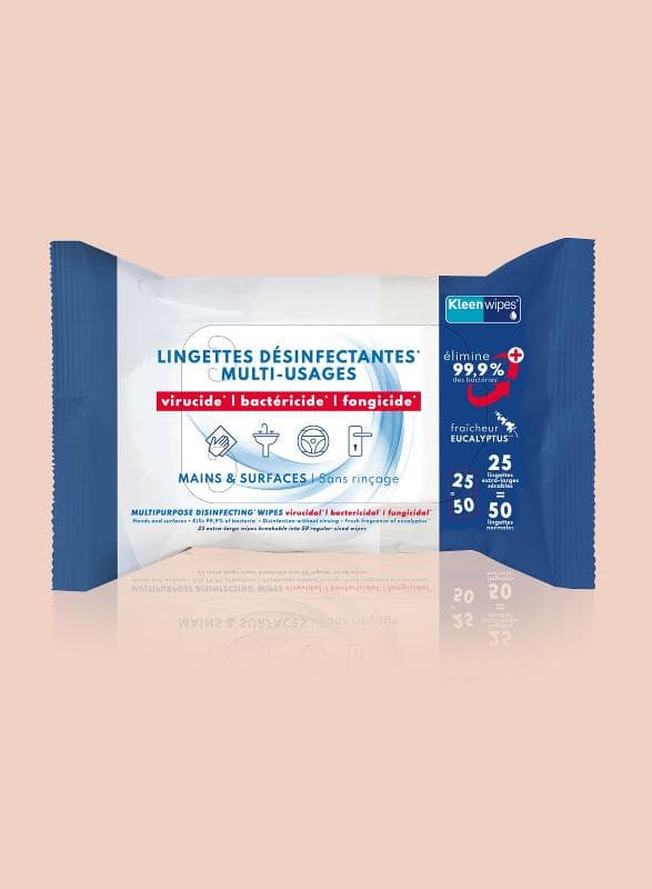 Kleenwhipes® x 25XL - Lingettes virucides désinfectantes multi-surfaces