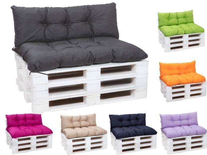 Poduszki ogrodowe na mebl z palet