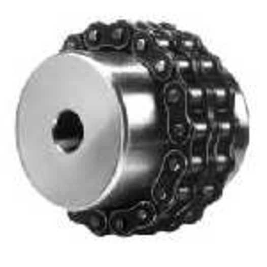 Kettenkupplung 06B-2 vorgeb. 12 mm, Z=18/18, Zähne gehärtet