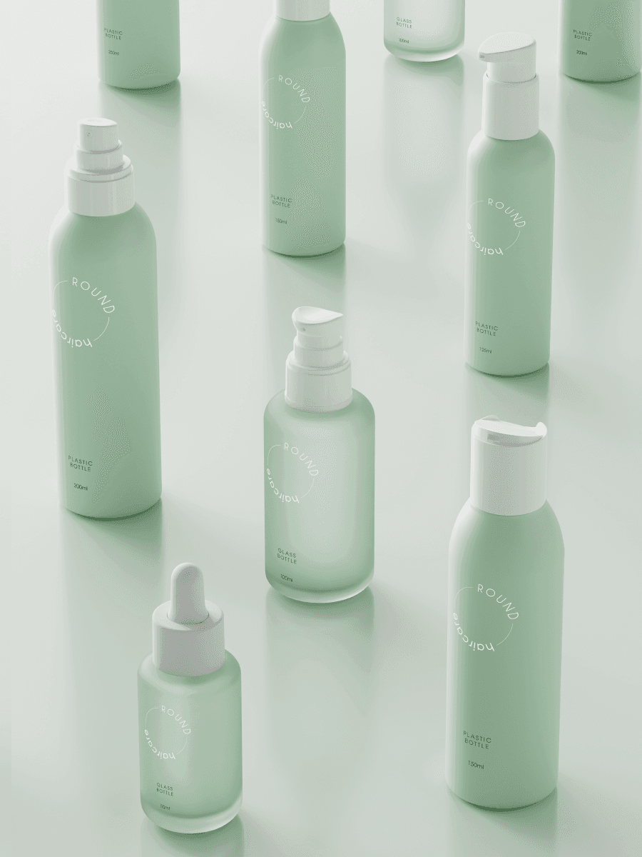plastic cosmetics bottles