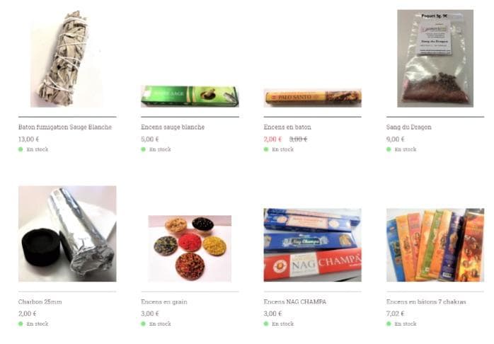 Encens en grains, encens en bâtons