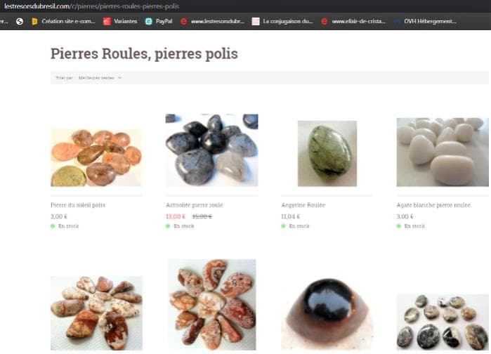 Pierres polis toutes tailles