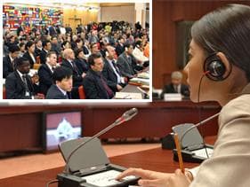 Intérpretes de conferencia