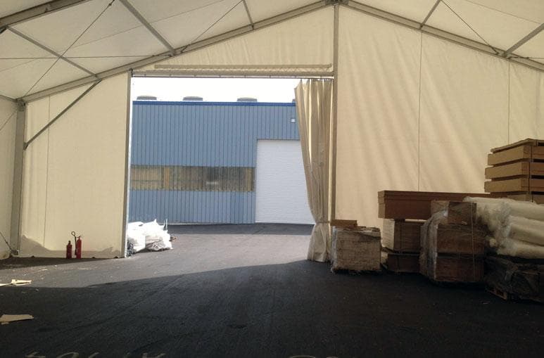 Hangar pour le stockage temporaire