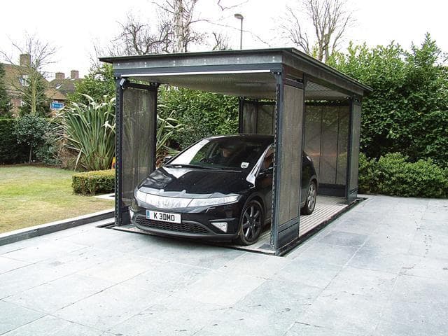 Senkgarage - Auto versenkt parken