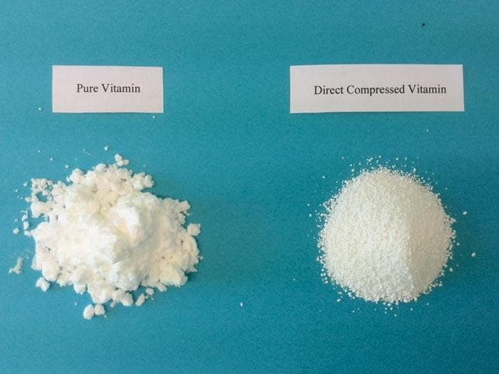Vitamines enrobées pour la compression directe