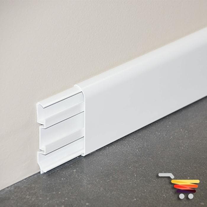 Plinthe passe-câbles PVC blanc