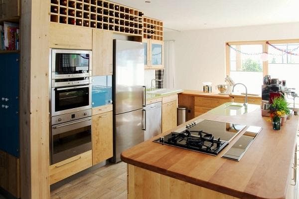 Mobile Massivholzküche