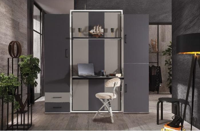 Armoire lit escamotable verticale 1 place