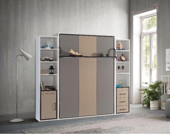 Armoire lit escamotable verticale 2 places