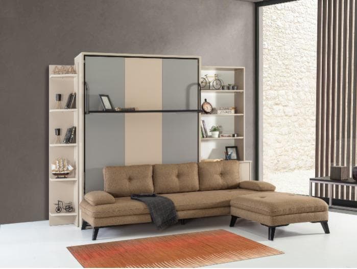 Armoire lit escamotable verticale XL 2 places