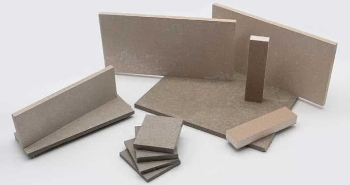 Muestras de prueba de fibra de cemento