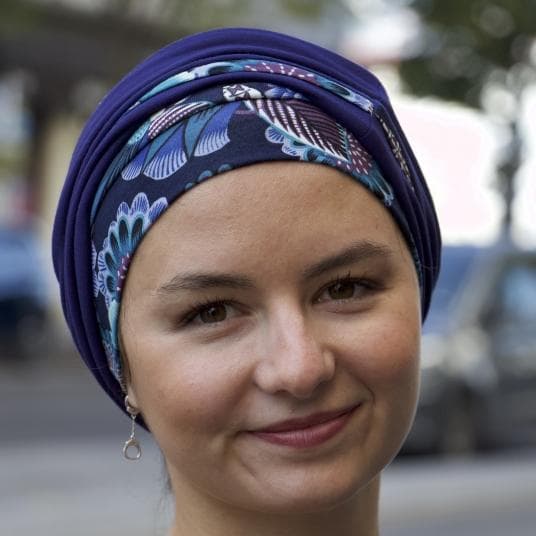 Bonnet Chimio Collection Set Molly Bleu Profond