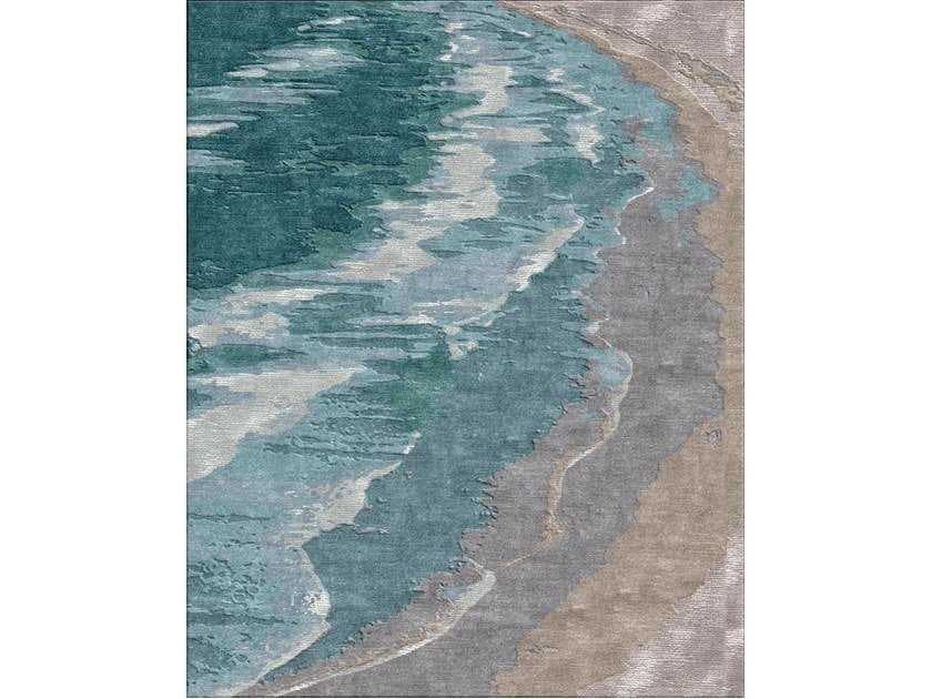 handmade Tibetan wool and Chinese silk rug