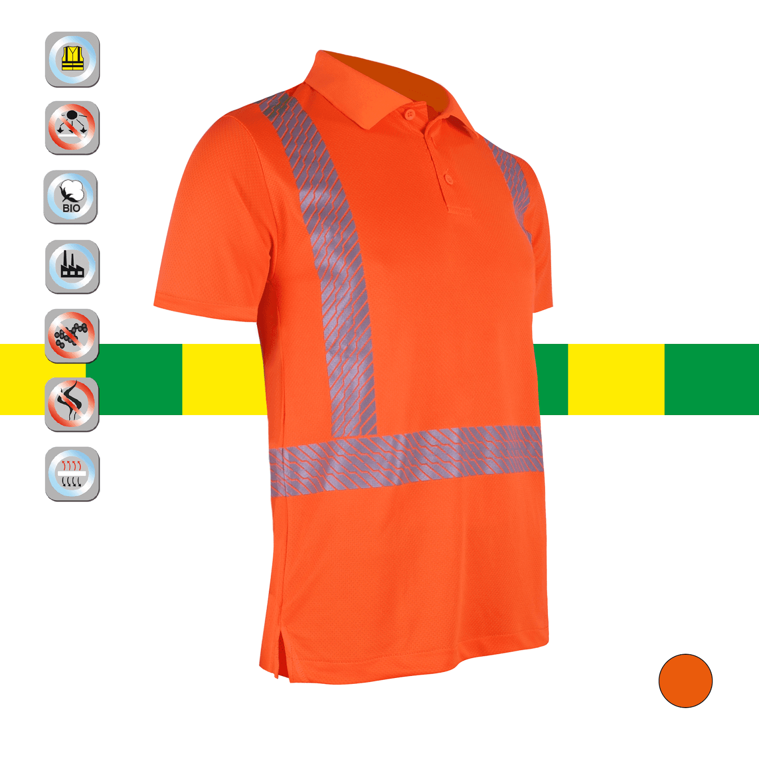 organik pamuklu polo tişört / güvenlik için