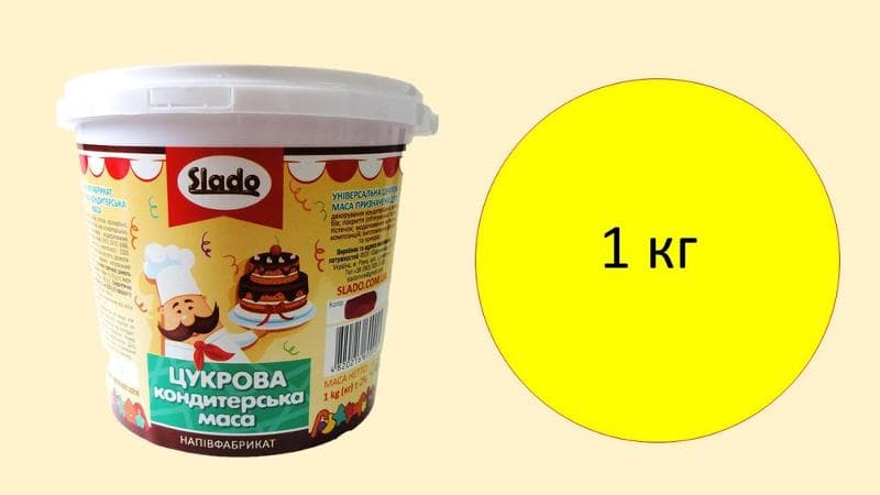 Sugar Paste-mastic Yellow 1 Kg (6 Pack / Box)