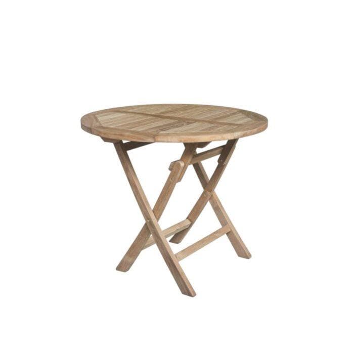 folding garden table teak wood