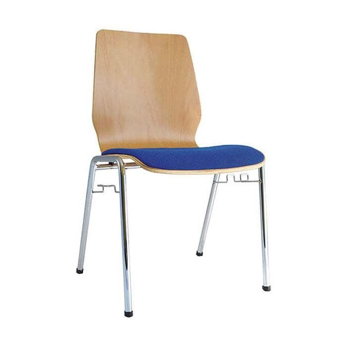 Stapelstuhl Domo, Sitz gepolstert
