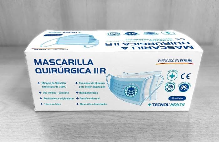 Mascarilla Quirúrgica tipo IIR Azul